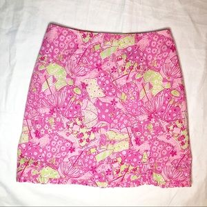 Lilly Pulitzer ALine Pink Multicolor Vintage Skirt